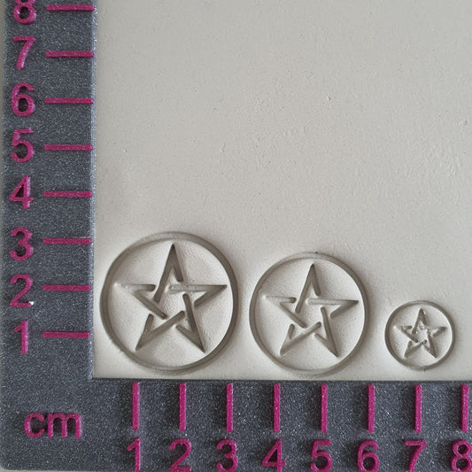 Stamp set 3 open pentagram