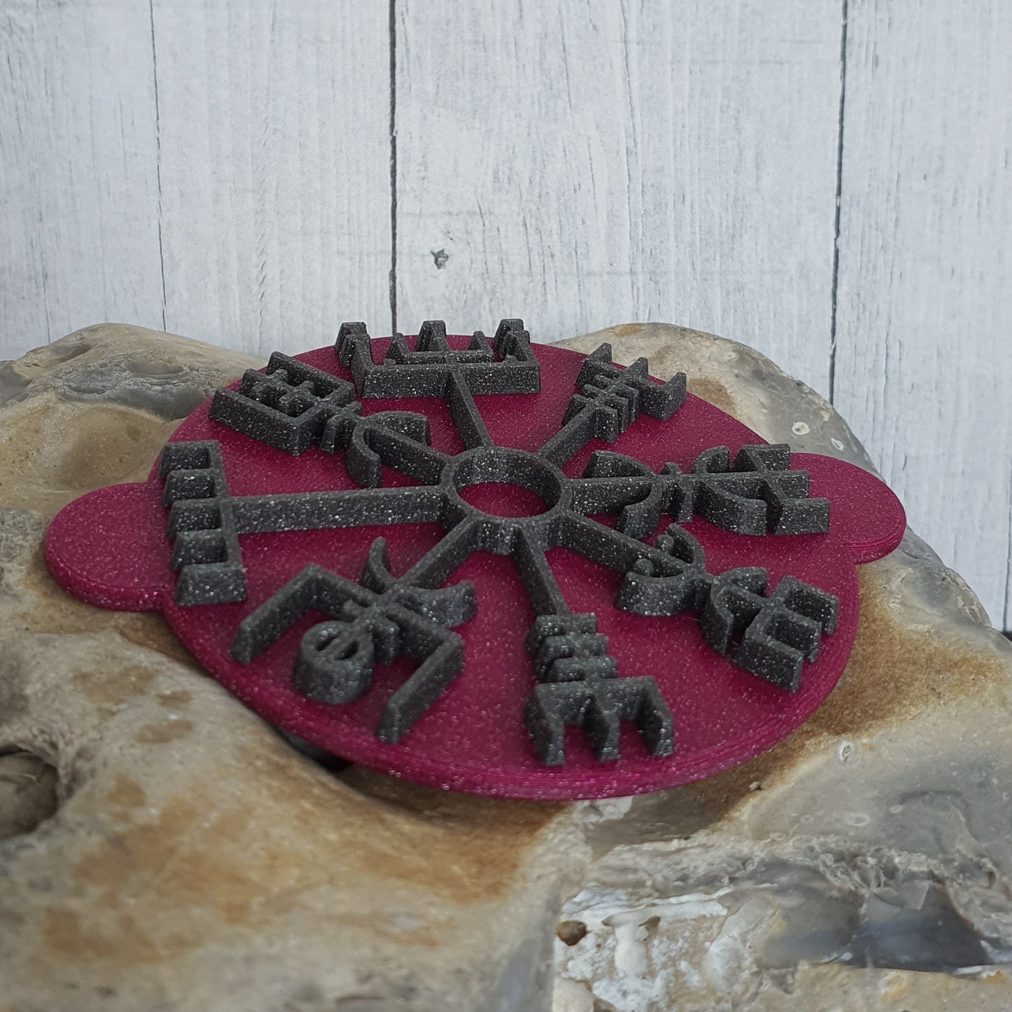 Stempelplatte Vegvisir ohne Runenkranz