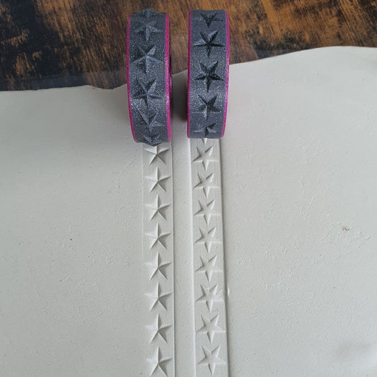 Rouleau motif V2 - étoile / étoiles pointues 15 mm