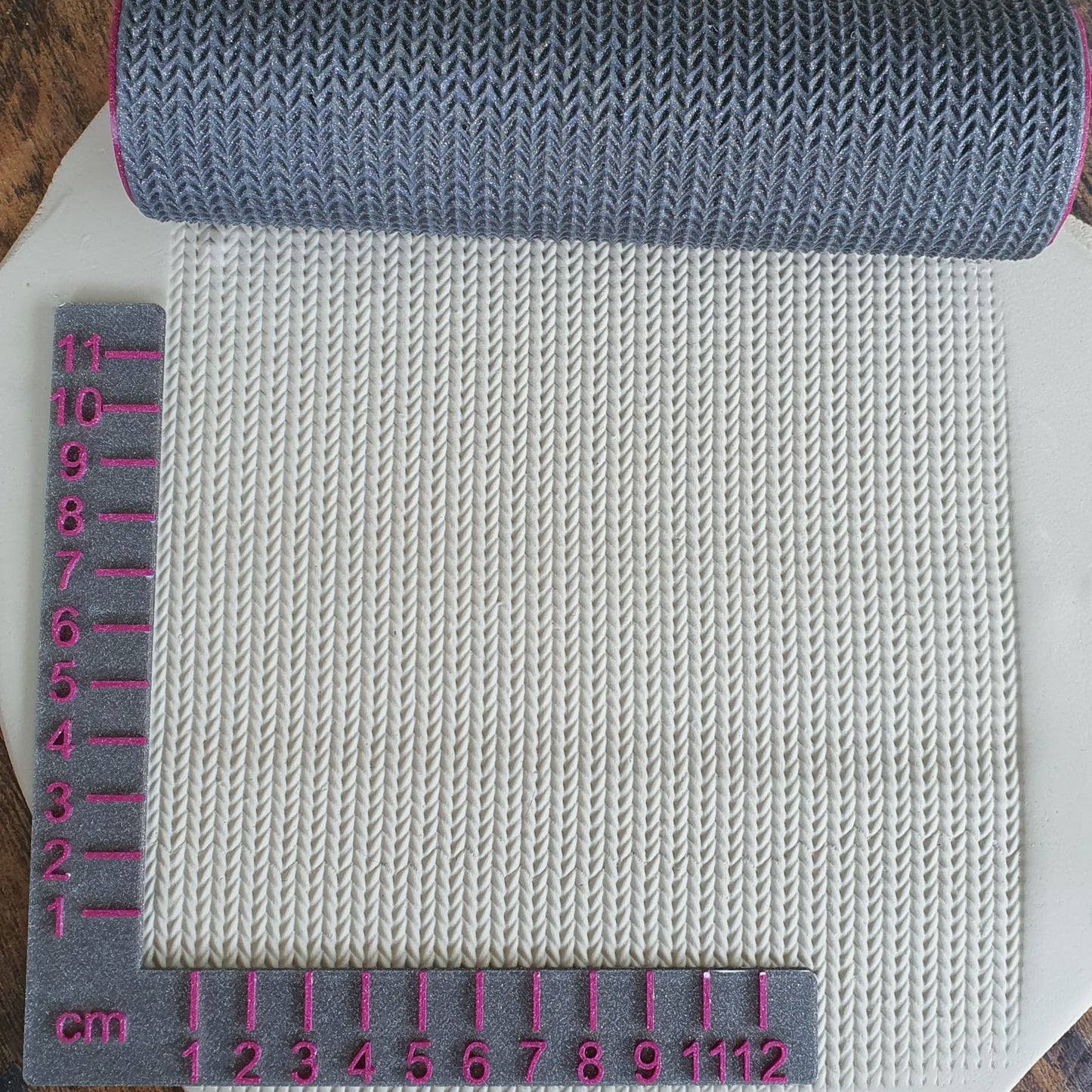 Strukturrolle Wolle / Strickmuster fein