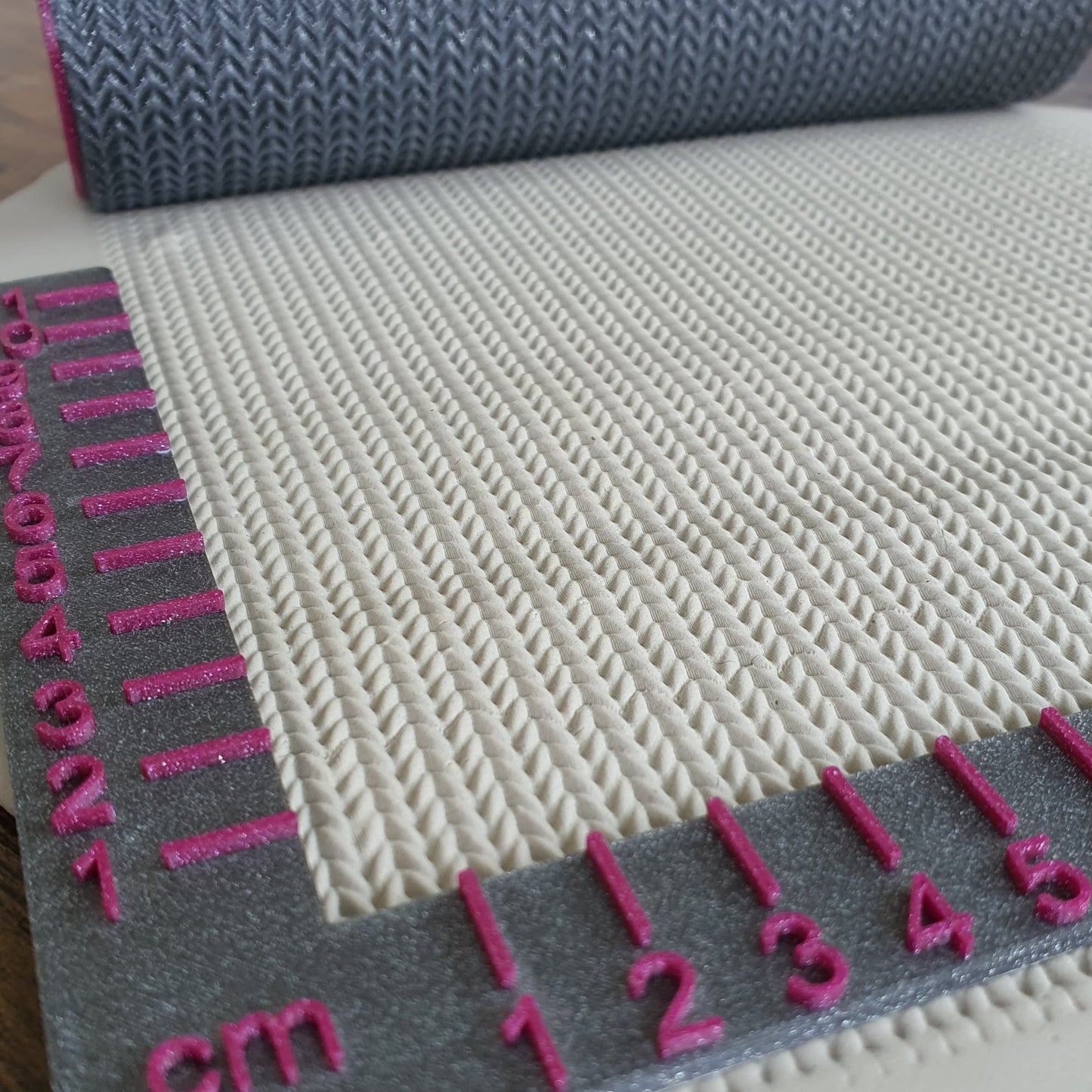 Strukturrolle Wolle / Strickmuster fein