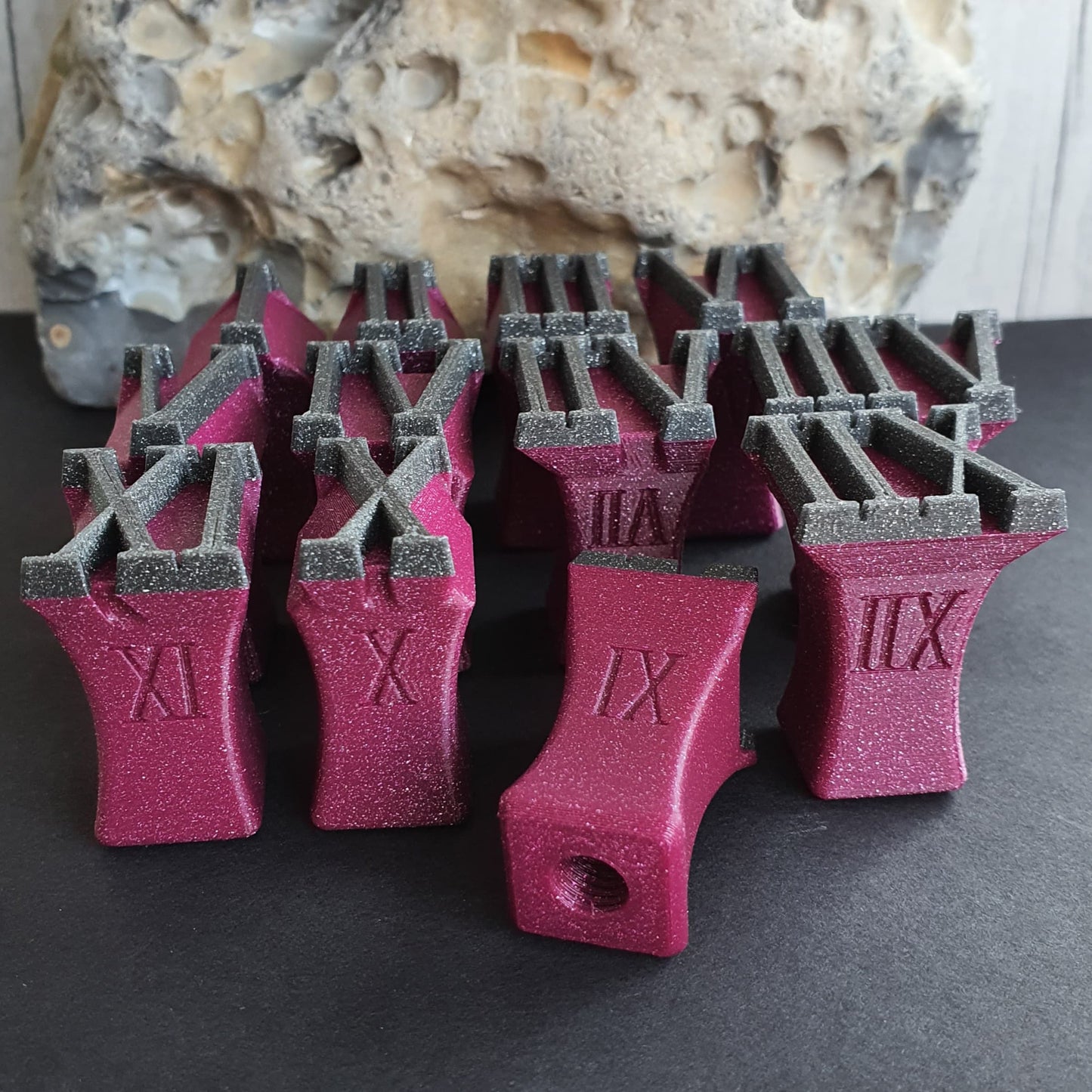 Stempelset römische Zahlen für Ziffernblatt