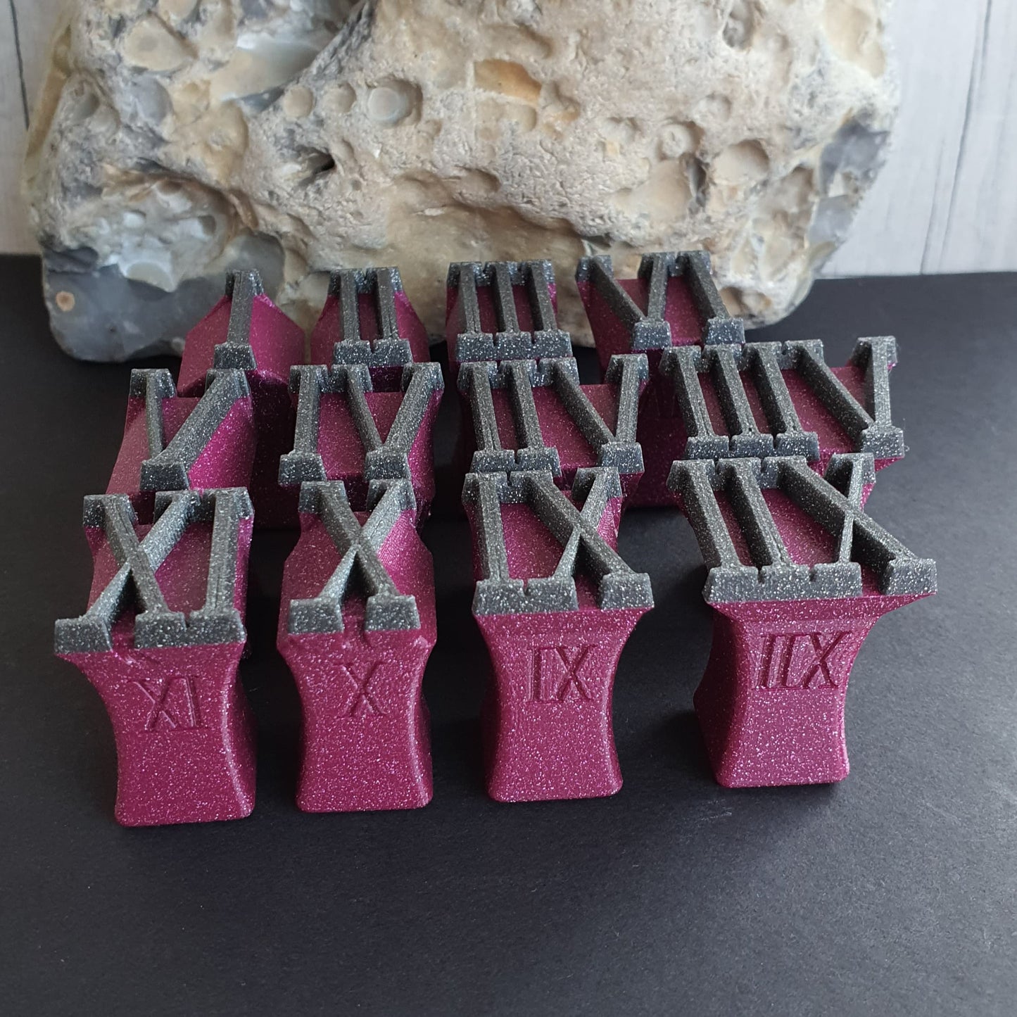 Stempelset römische Zahlen für Ziffernblatt