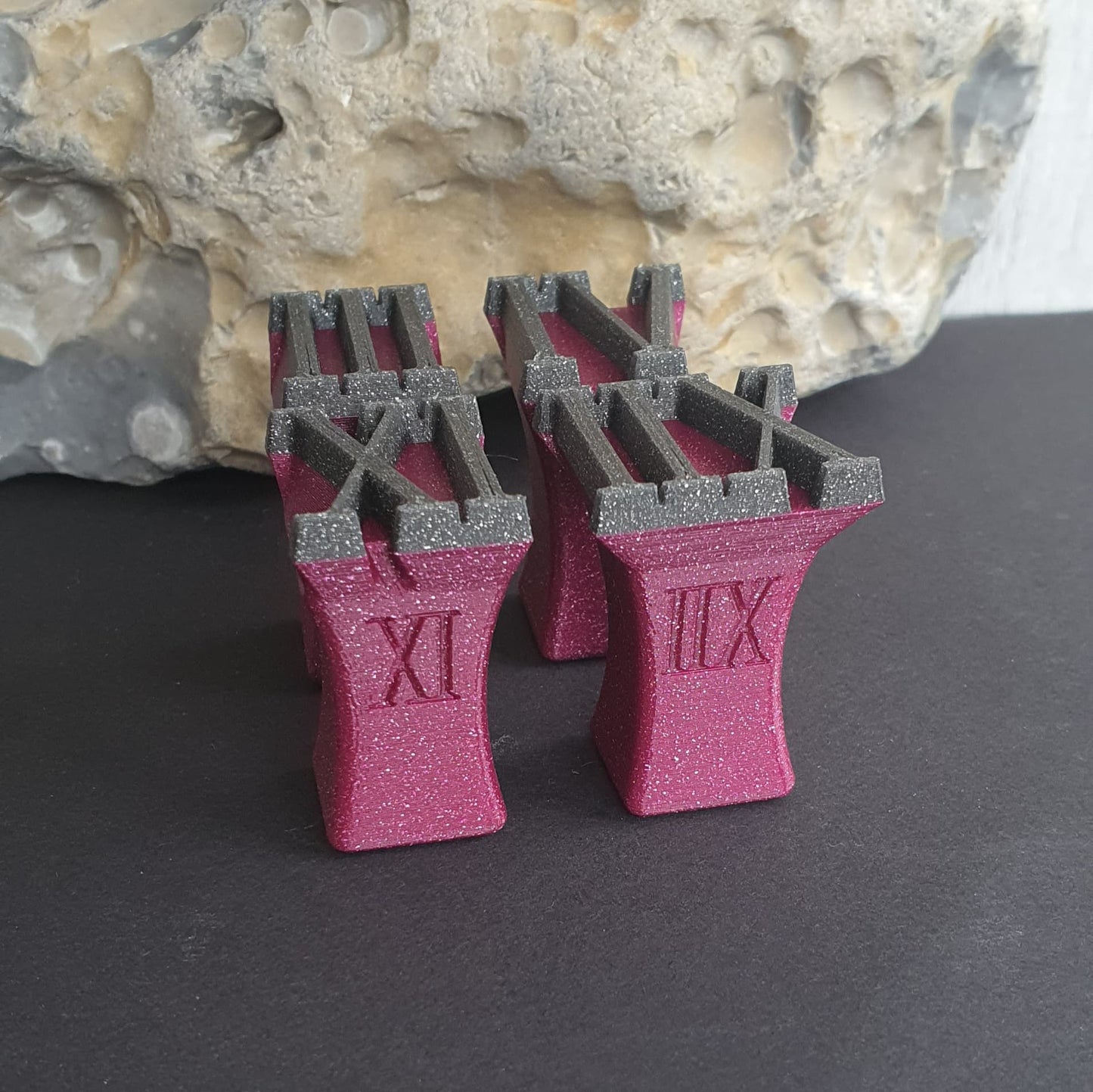 Stempelset römische Zahlen für Ziffernblatt