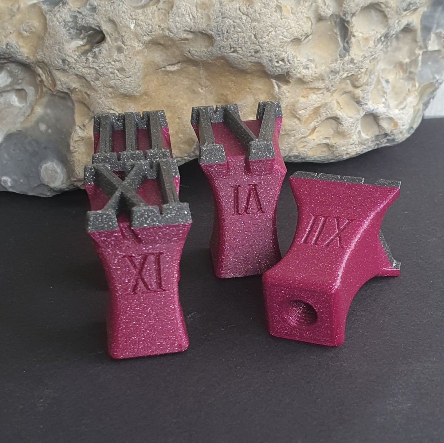 Stempelset römische Zahlen für Ziffernblatt