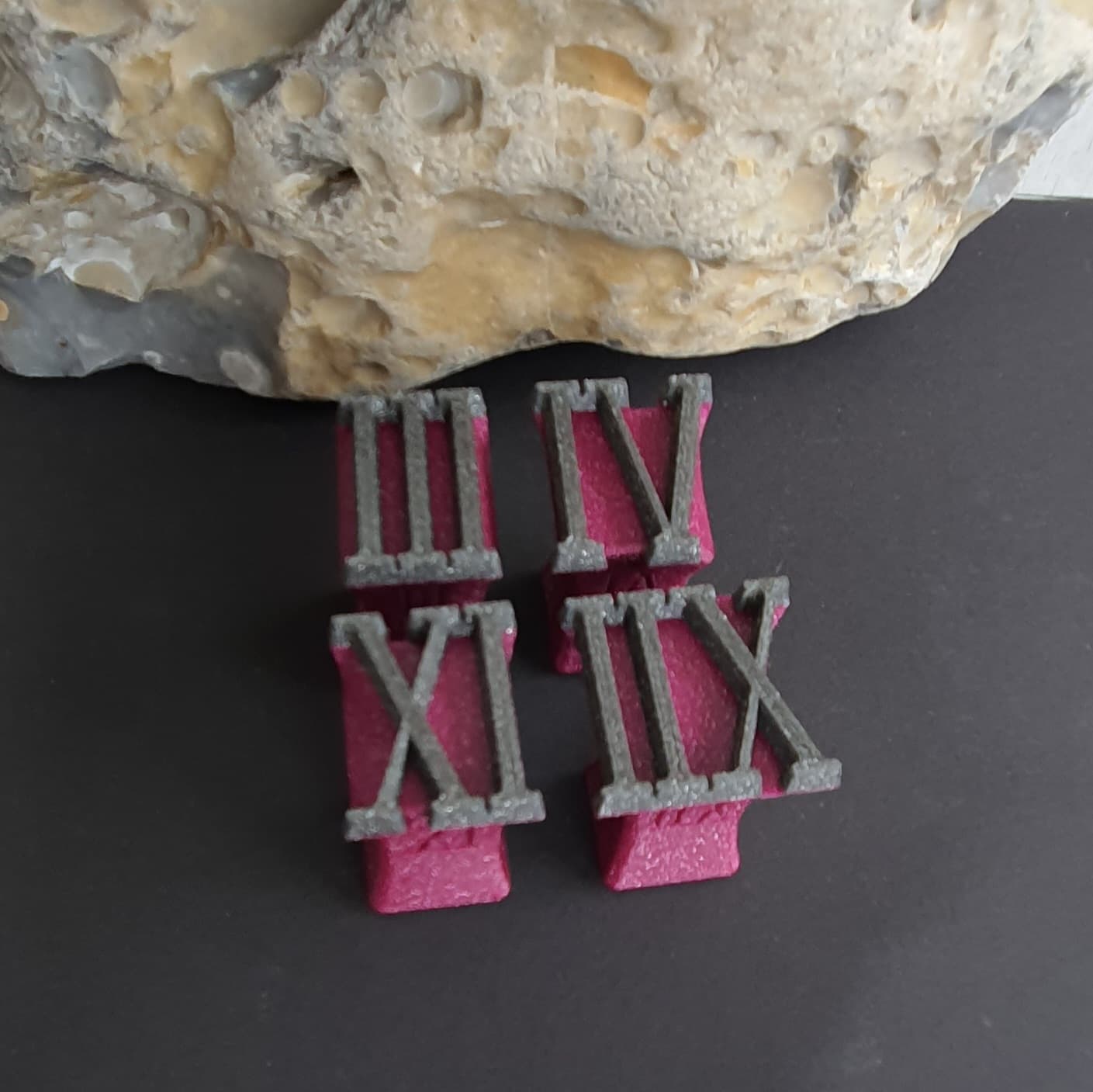 Stempelset römische Zahlen für Ziffernblatt