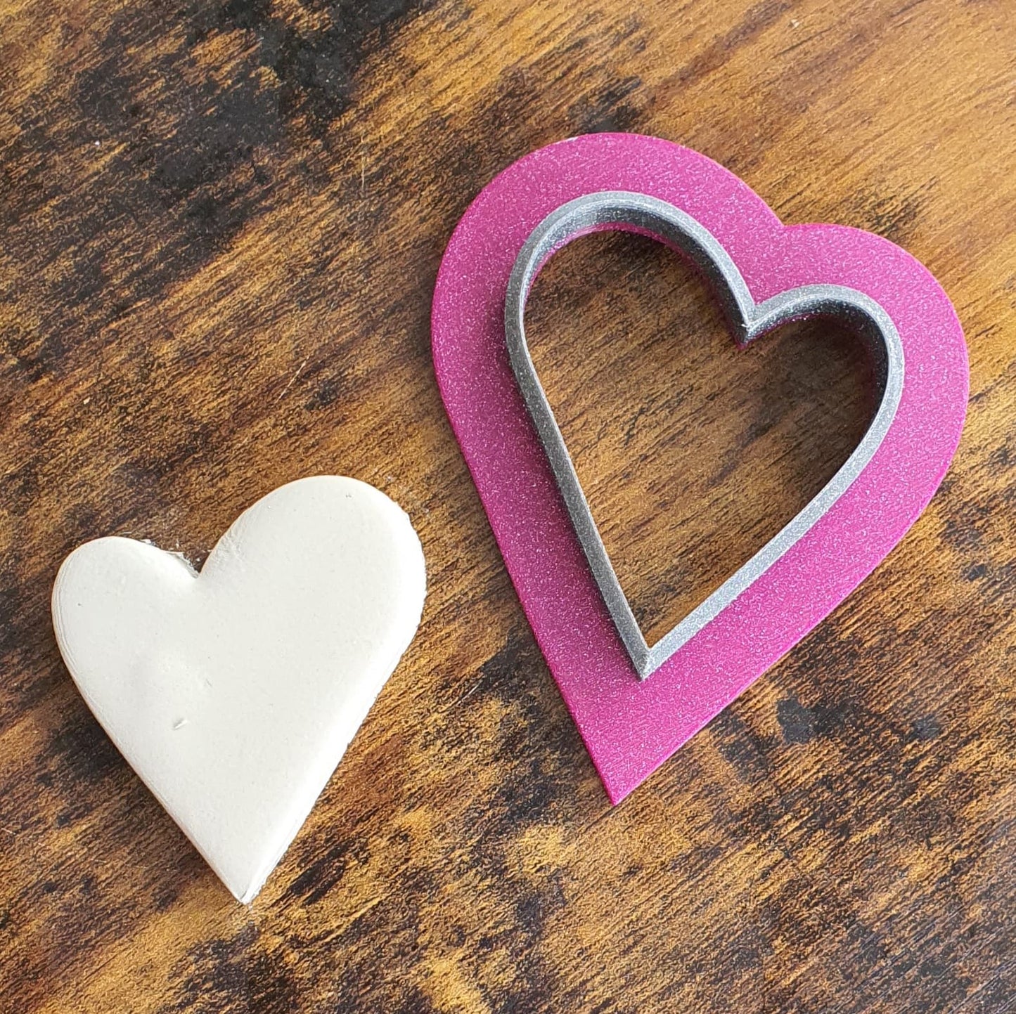 Ausstecher Herz schräg