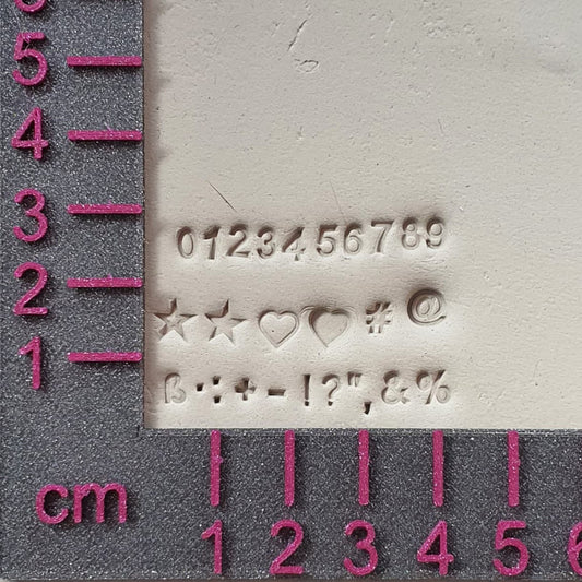 Mini jeu de tampons de ponctuation et de chiffres