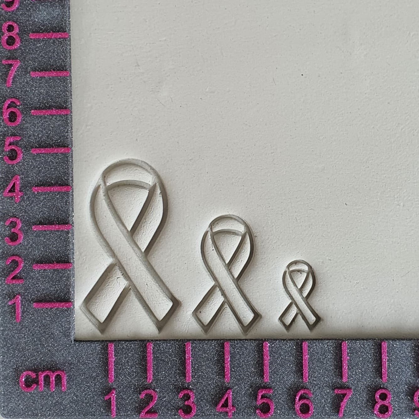 Stempelset Bewusstseinsband / Awareness Ribbon 3er Set Kontur