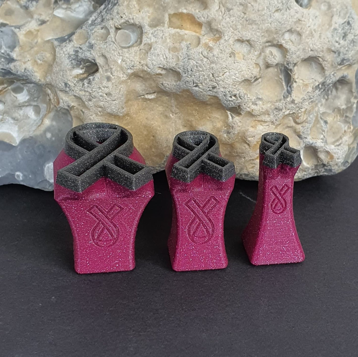 Stempelset Bewusstseinsband / Awareness Ribbon 3er Set Kontur