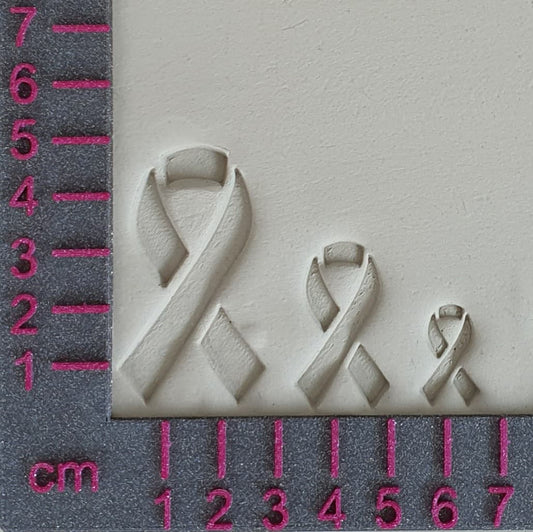 Stamp set awareness ribbon / Awareness Ribbon set of 3 filled