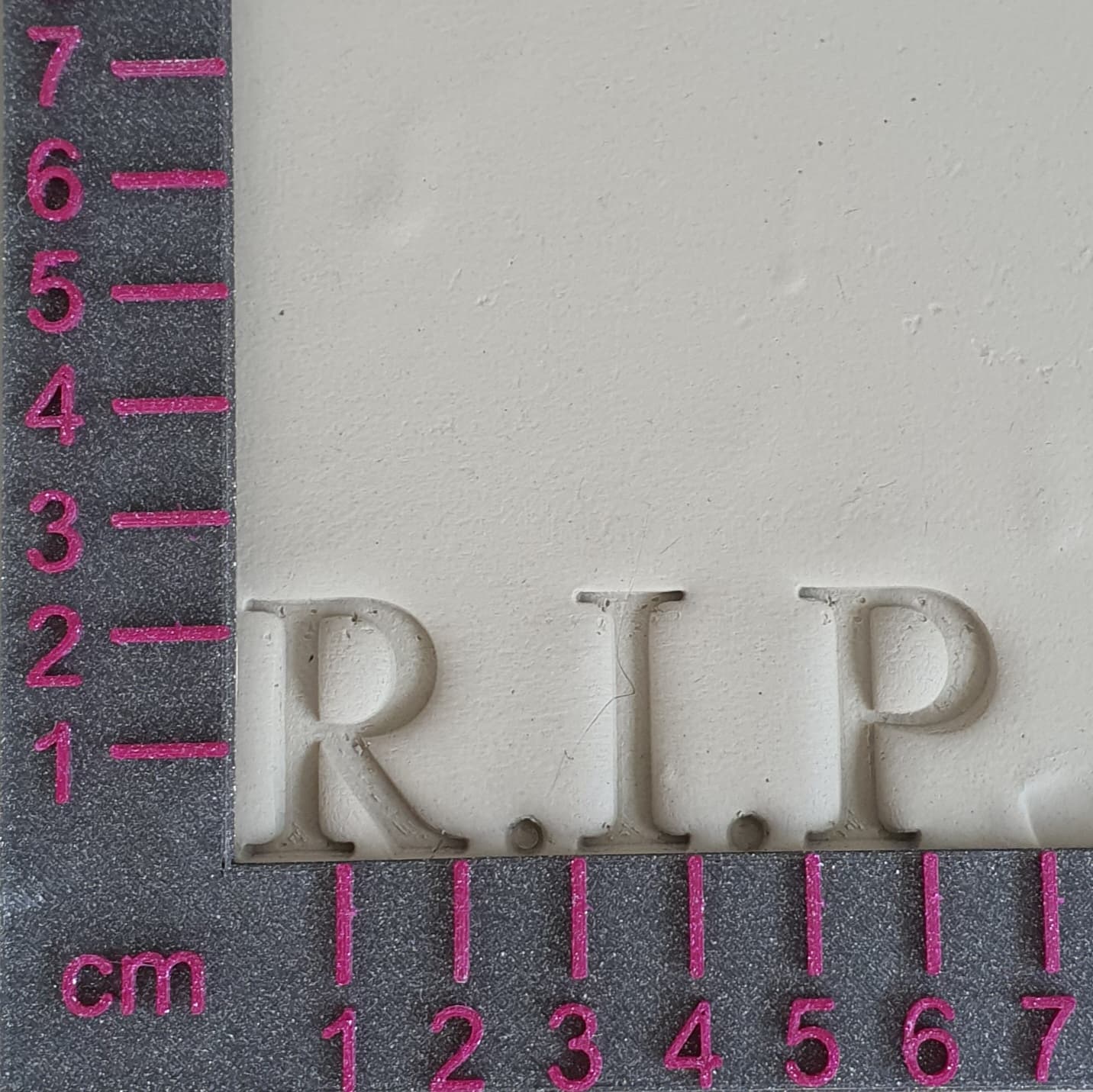 Stempelplatte - R.I.P Rest in peace