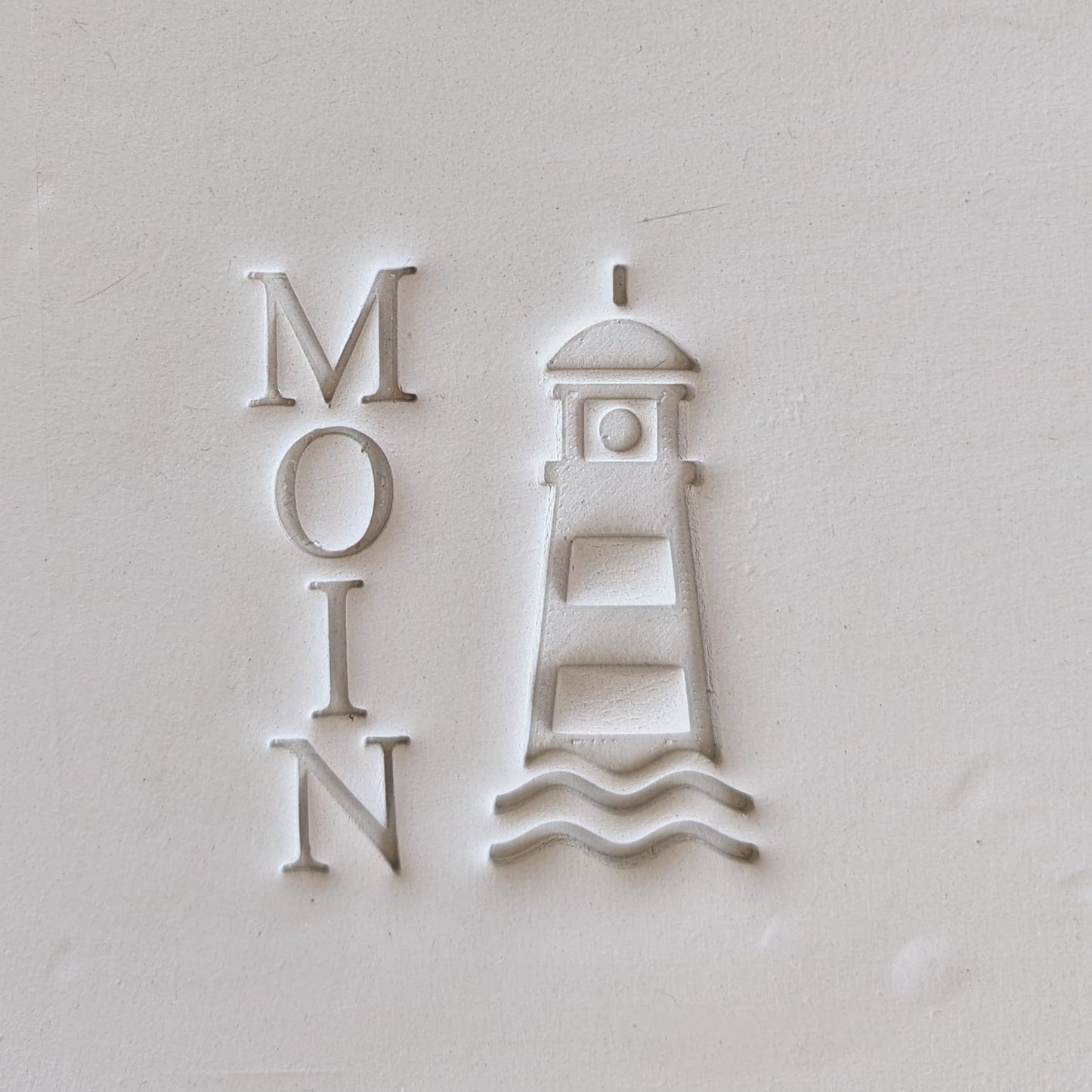 Stempelplatte - Moin hochkant