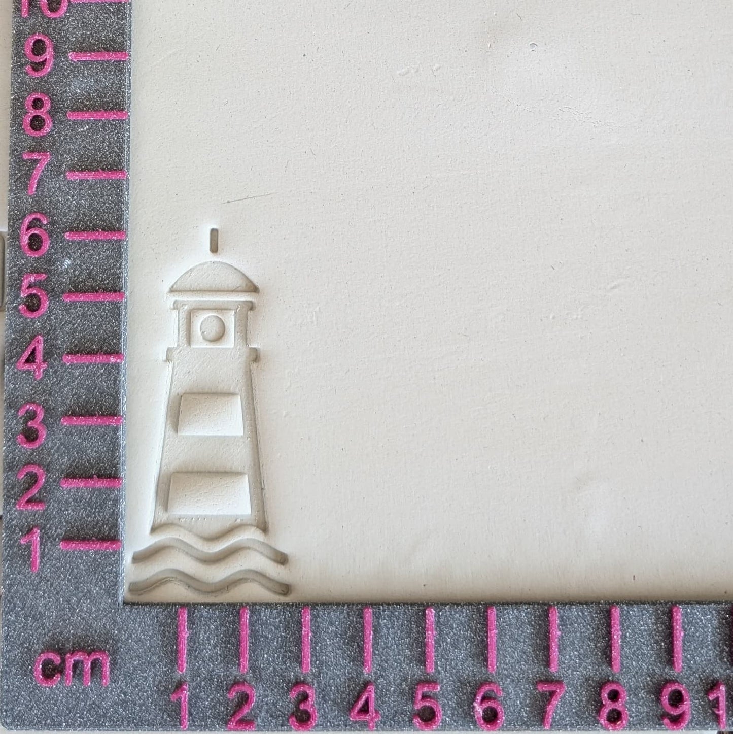 Stempelplatte - Leuchtturm Welle