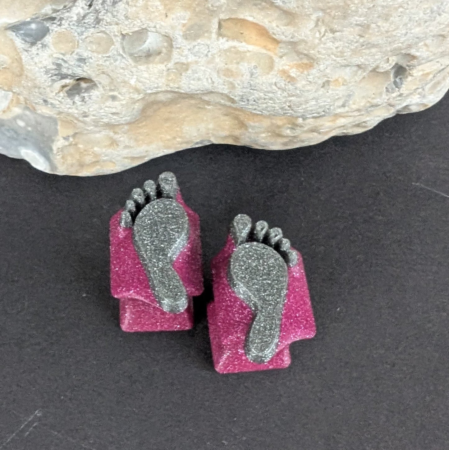 Stempel Fußabdruck Mensch - Pfote Hund Katze