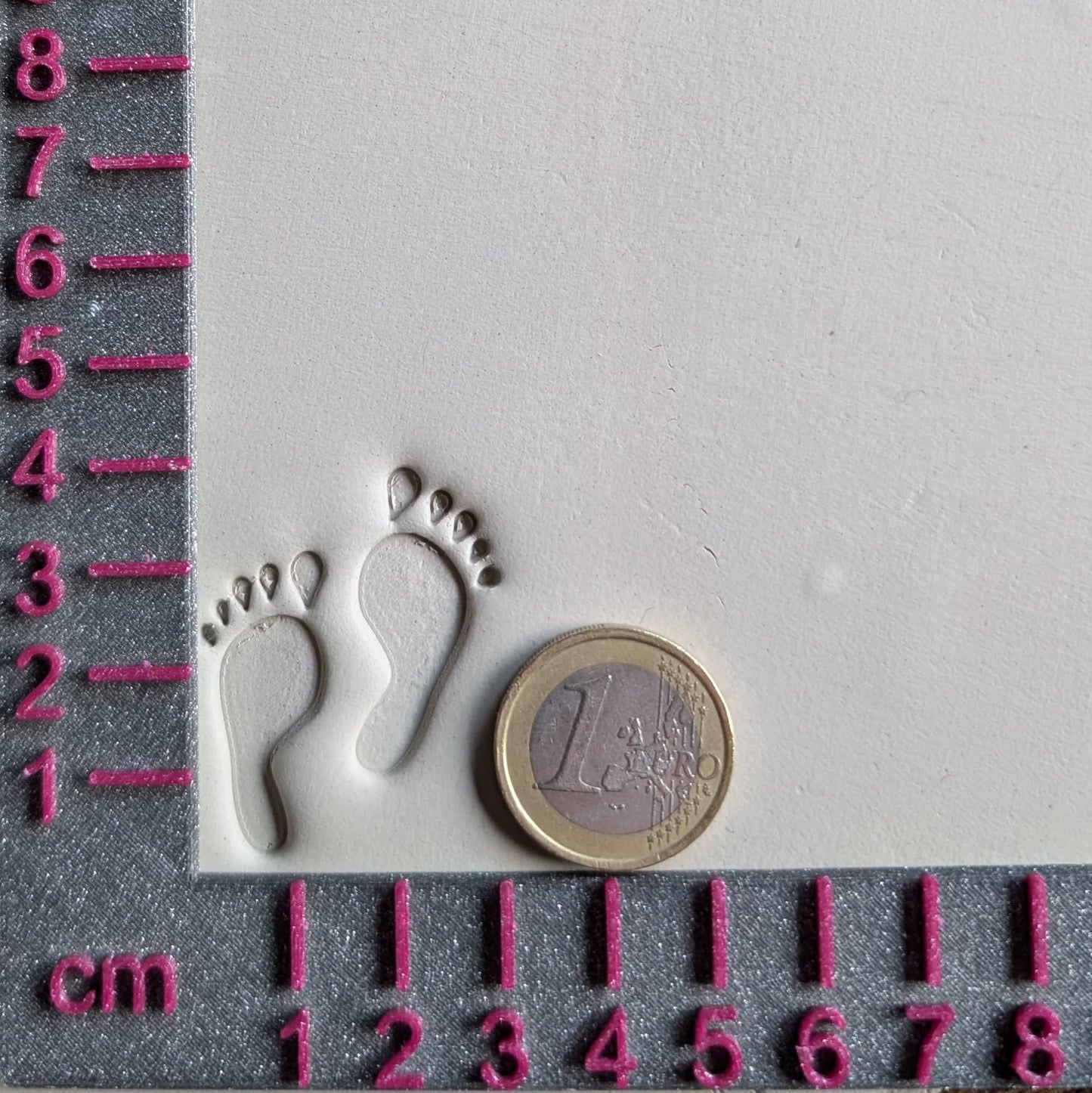 Stempel Fußabdruck Mensch - Pfote Hund Katze