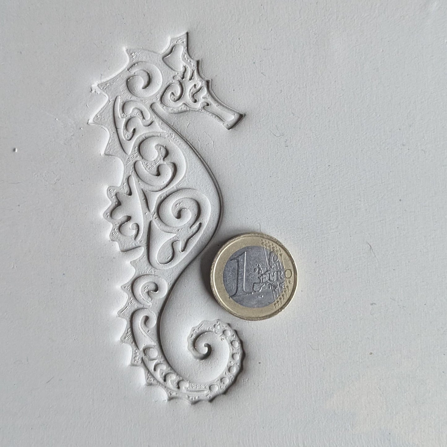 Stempelplatte Seepferdchen Ornament