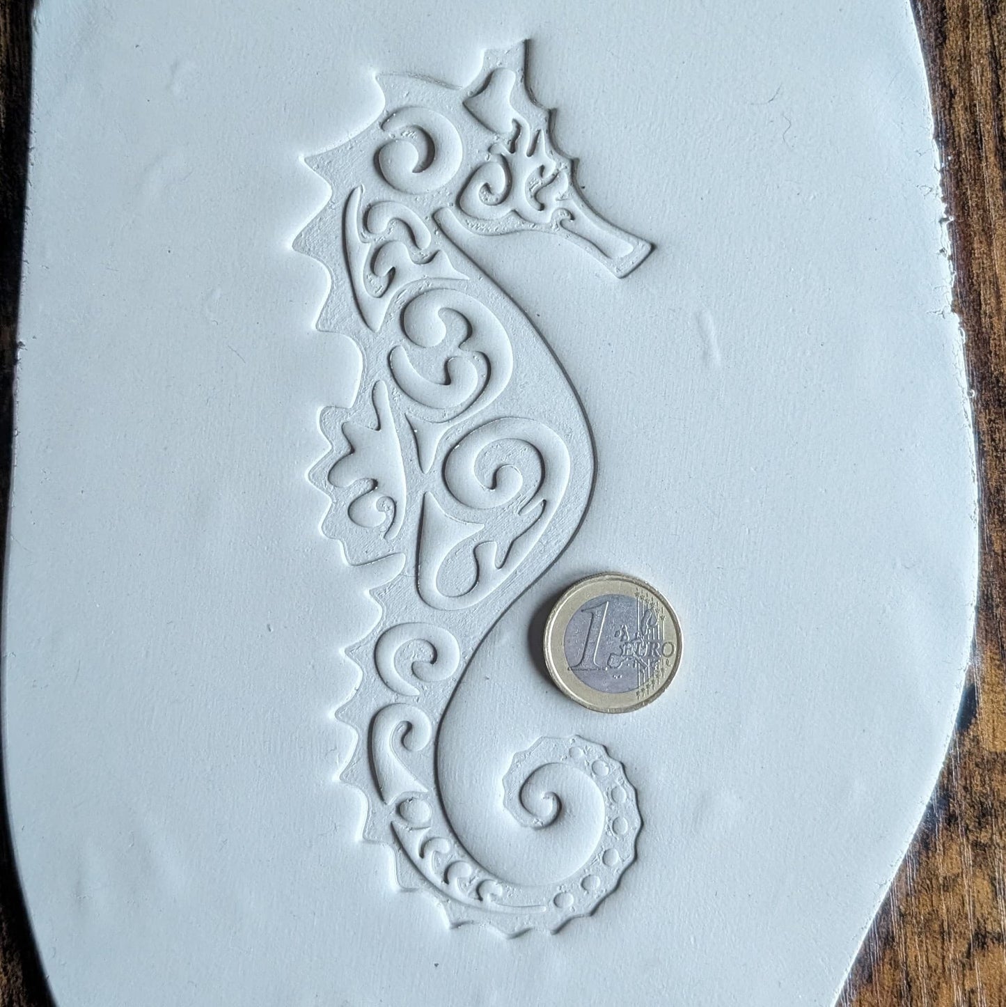 Stempelplatte Seepferdchen Ornament