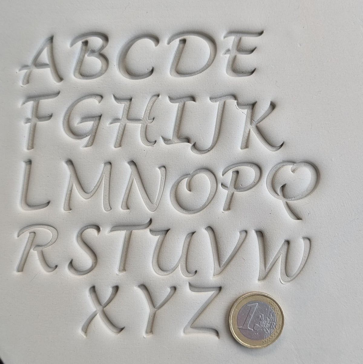 Clay stamp letter set - cursive
