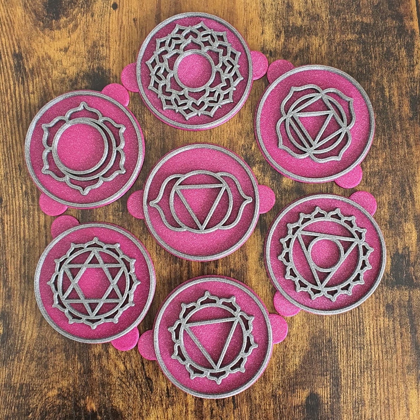 Stempelplatten 7 Chakren / Chakras / Chakra