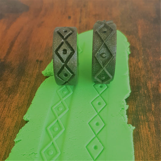 Motif rouleaux losange 15mm (set)