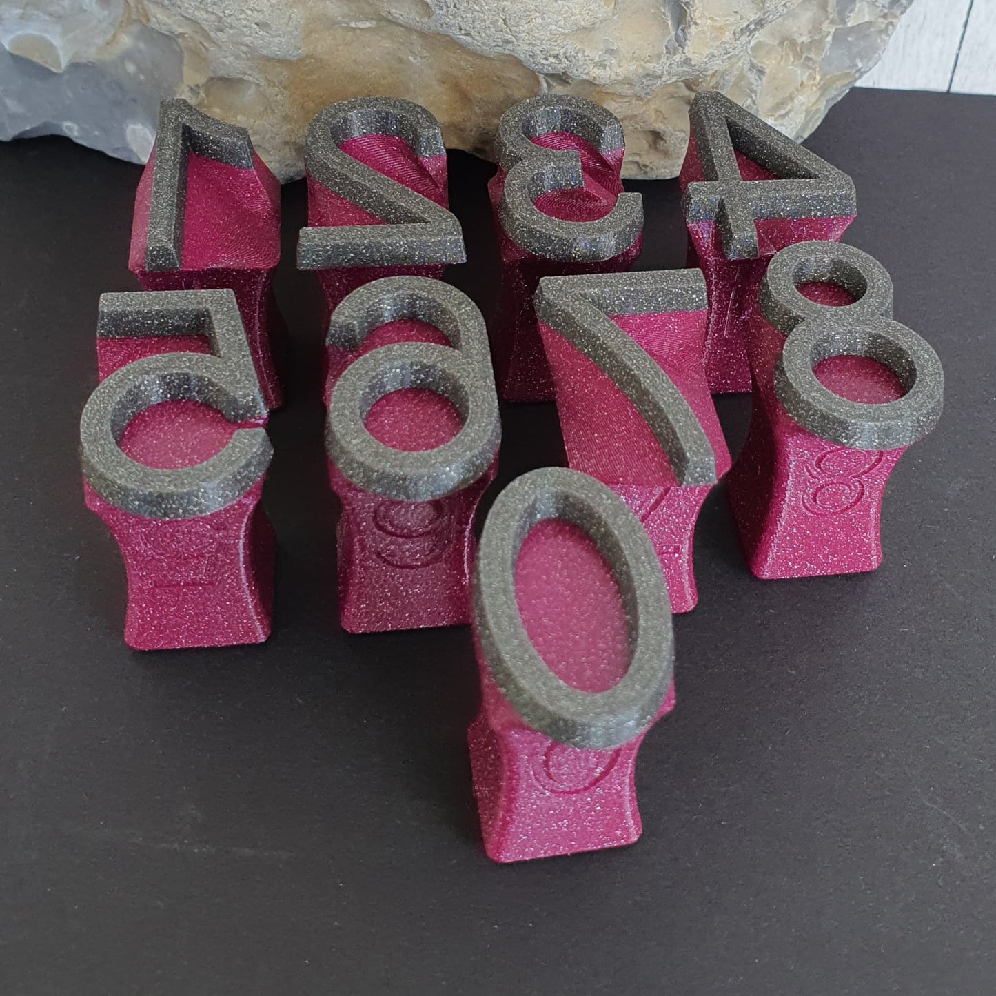 Tonstempel - Set Buchstaben / Zahlen