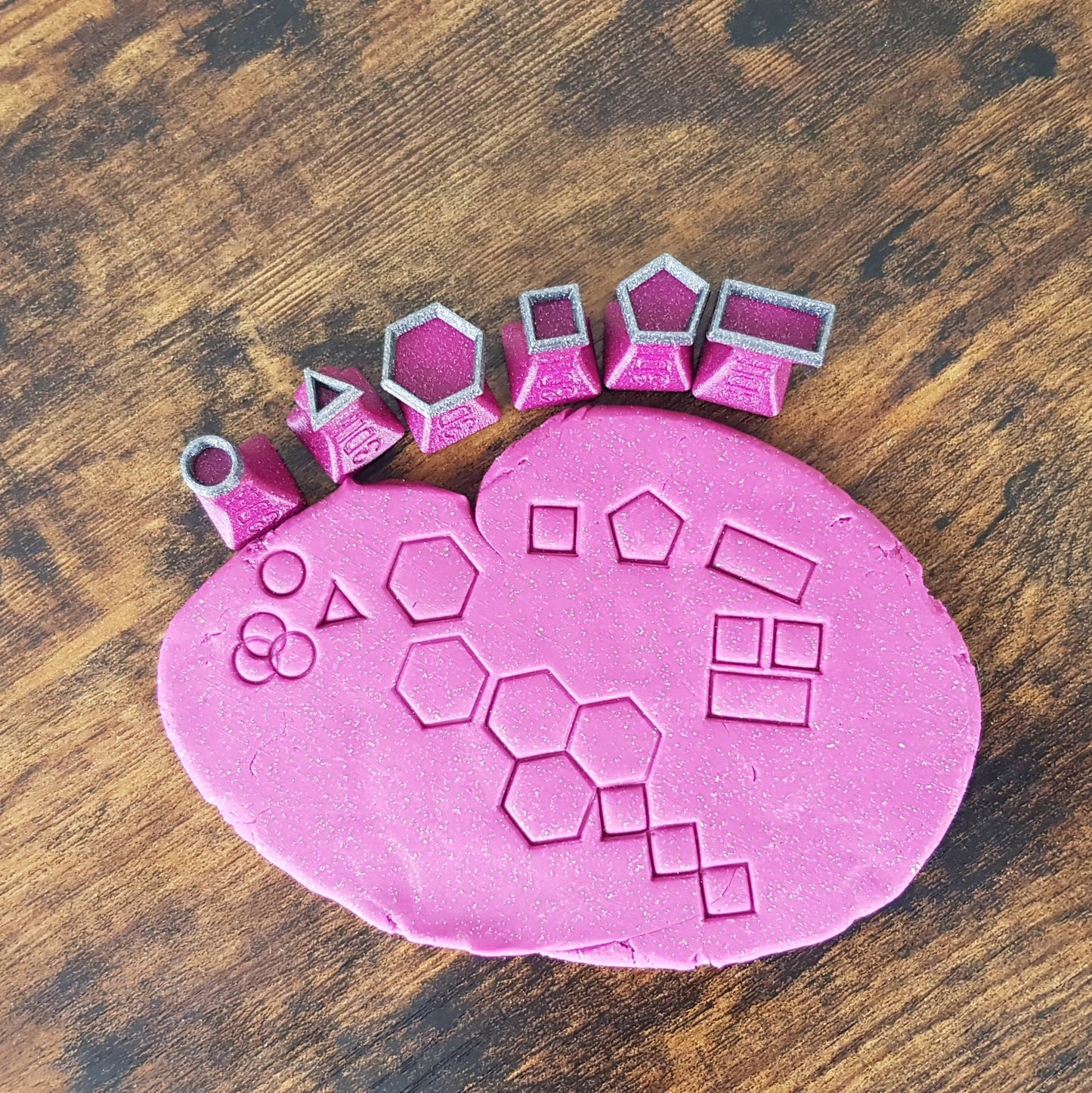 Stempelset Geometrie Körper klein 10mm (6er Set)