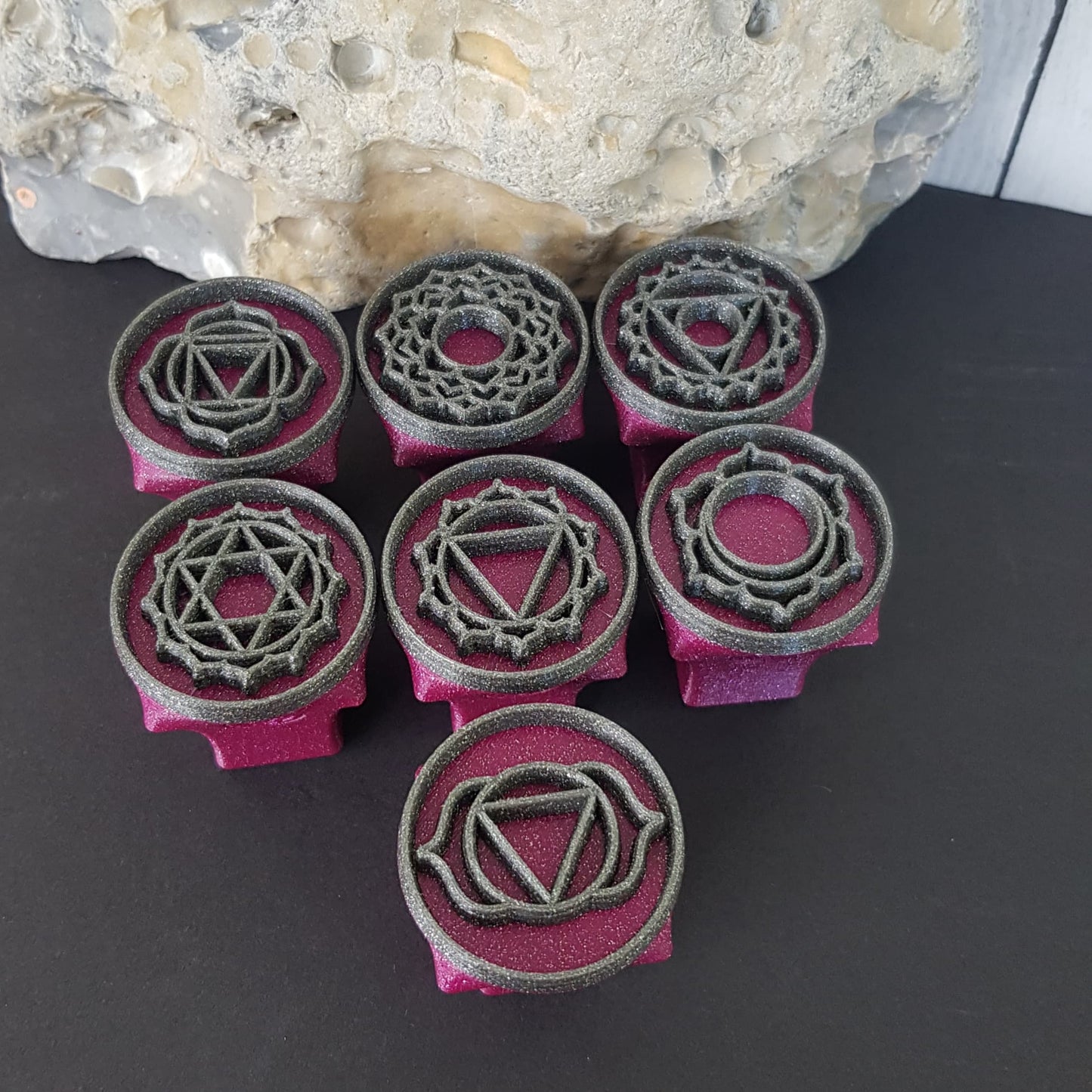 Stempel Set 7 Chakren