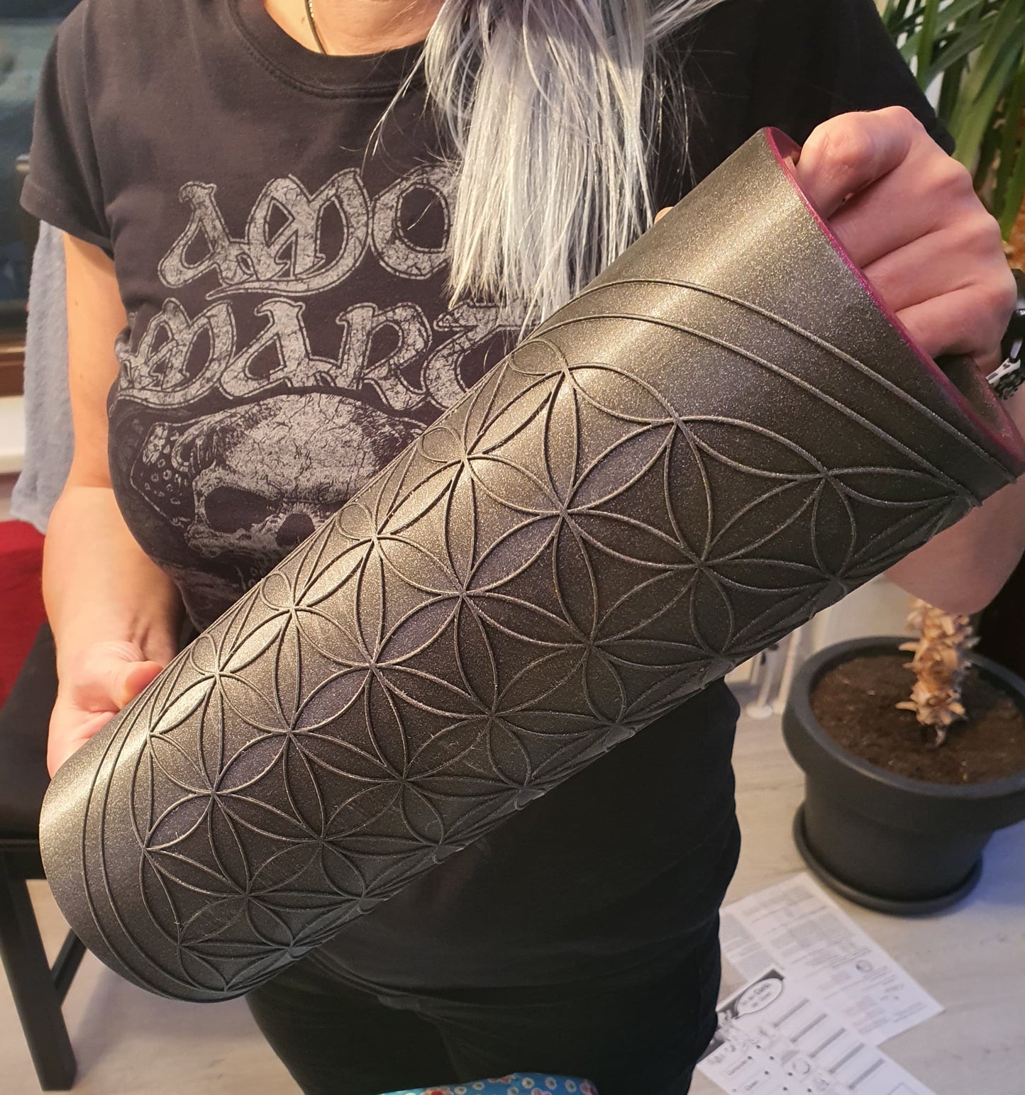 Motivrolle Blume des Lebens XXL 34cm !!!