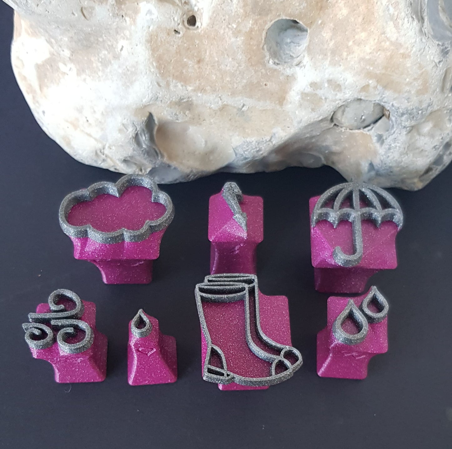 Stempelset Schmuddelwetter (7er Set )