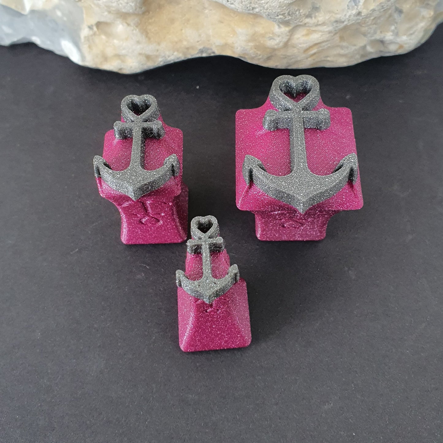 Stempelset 3er Anker Herz