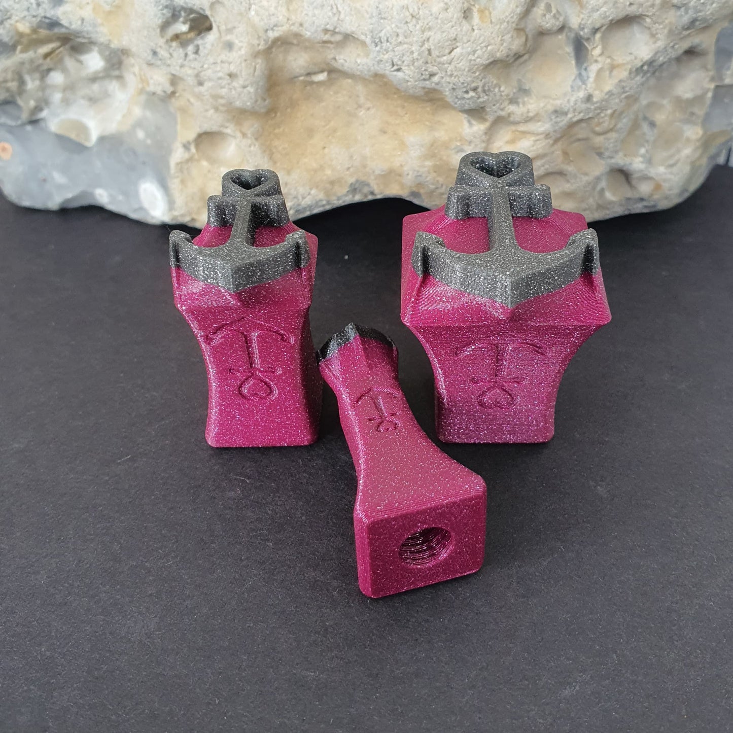 Stempelset 3er Anker Herz