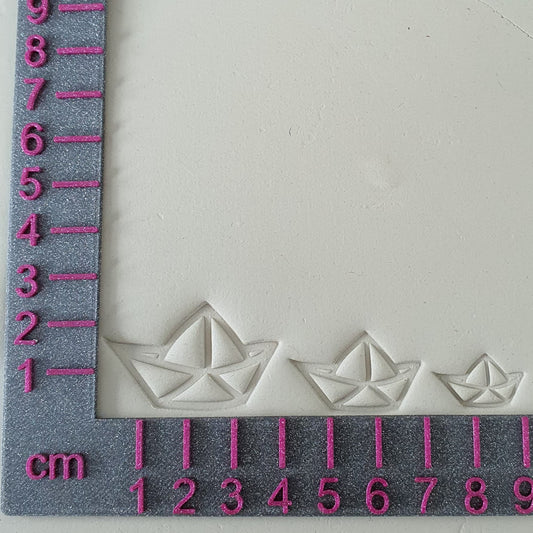 Lot de 3 tampons bateau en papier plié