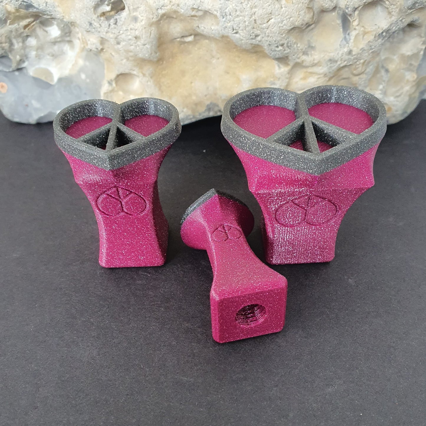 Stempelset 3er Peace Herz