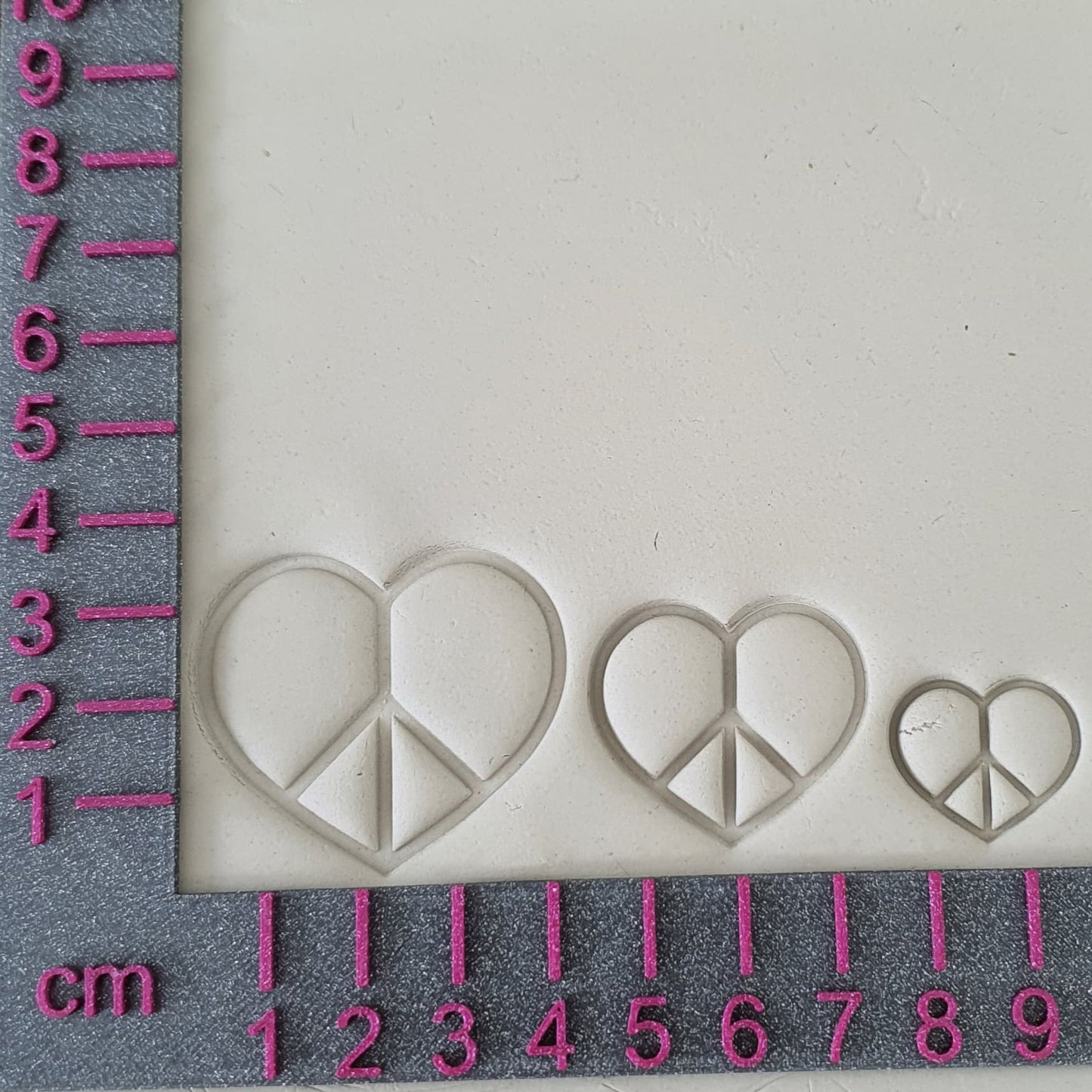 Stempelset 3er Peace Herz