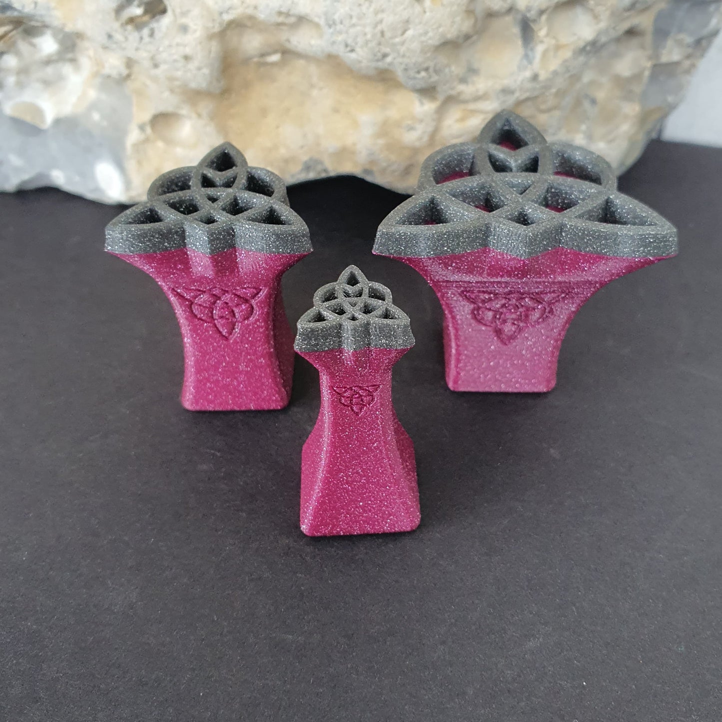 Stempelset 3er Herz-Dreifachknoten