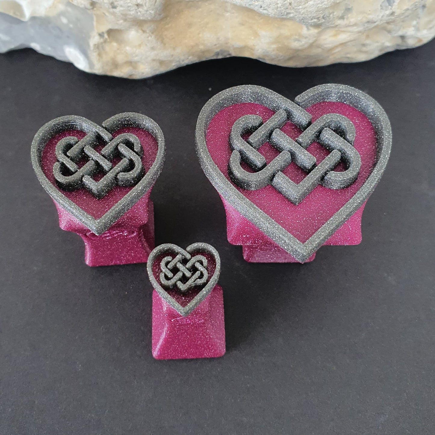 Stempelset 3er Herz-Keltischer Knoten