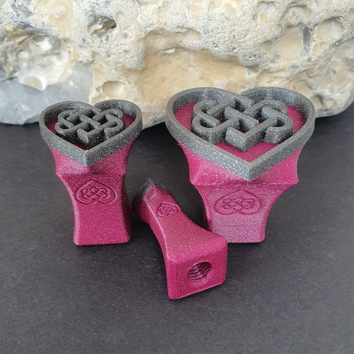 Stempelset 3er Herz-Keltischer Knoten