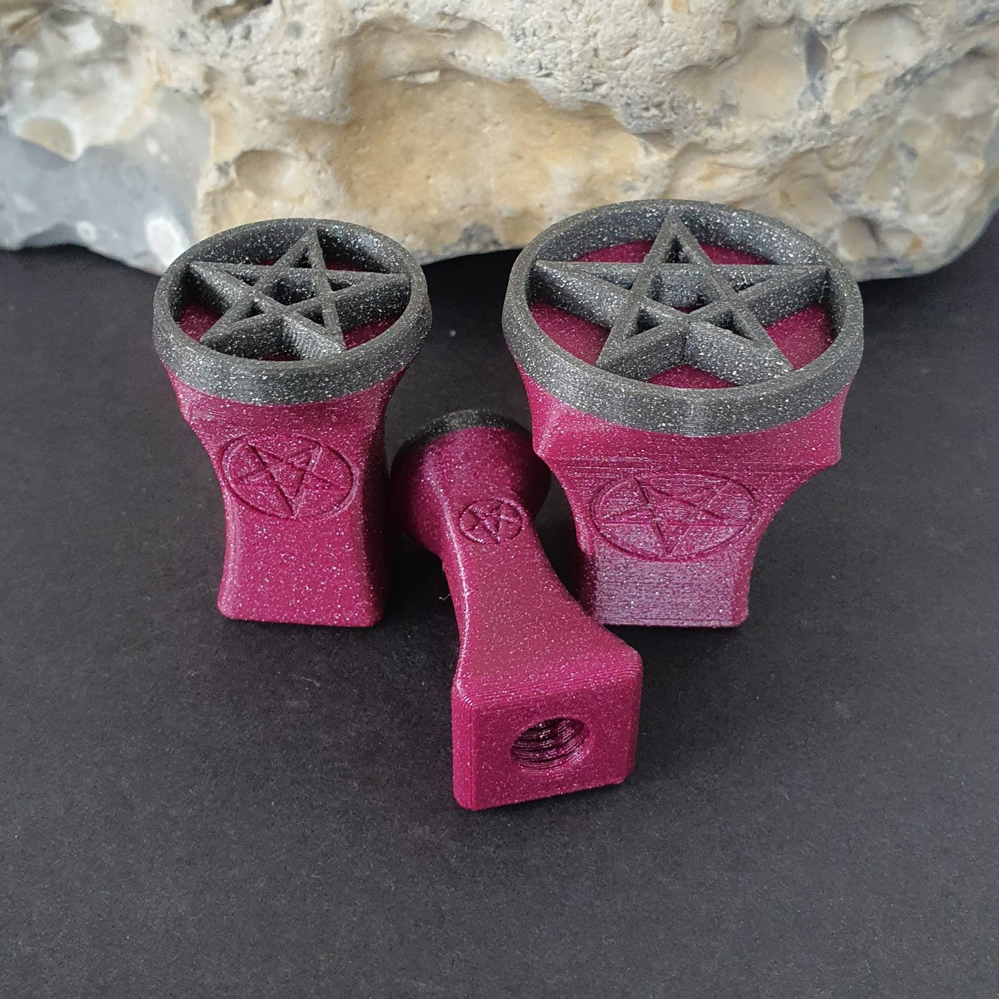 Stamp set 3 circle pentagram