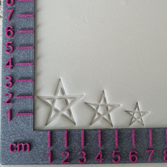 Closed pentagram stamp set of 3