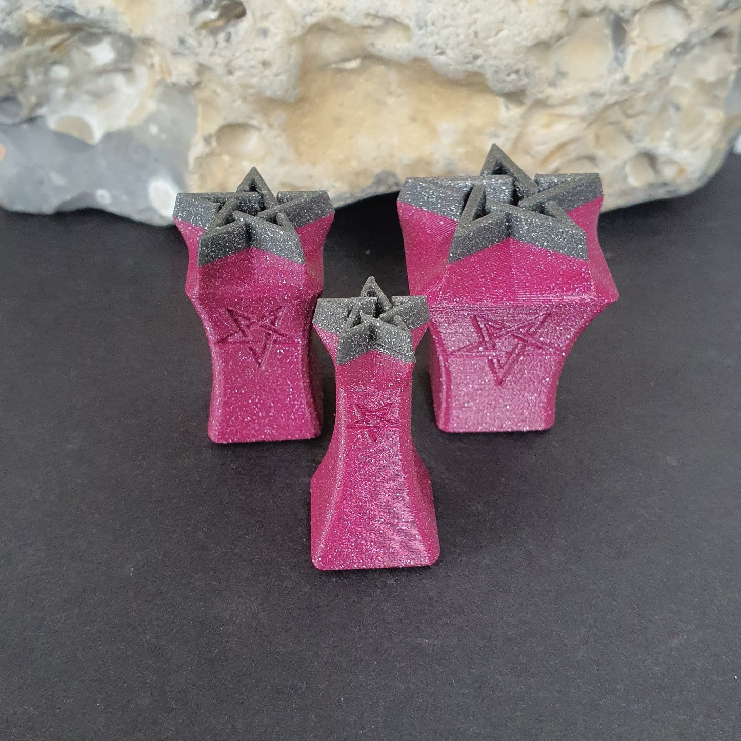 Stempelset 3er Pentagramm offen