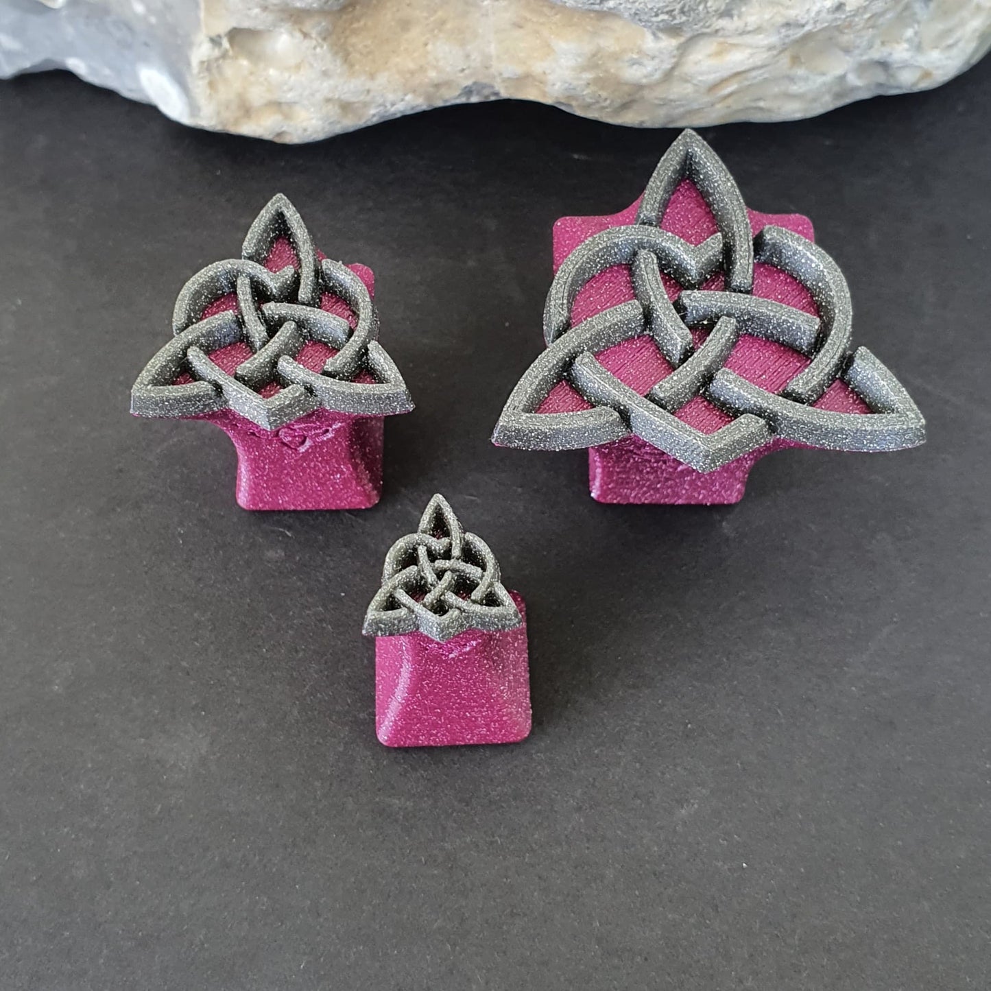 Stempelset 3er Herz-Dreifachknoten unterbrochen