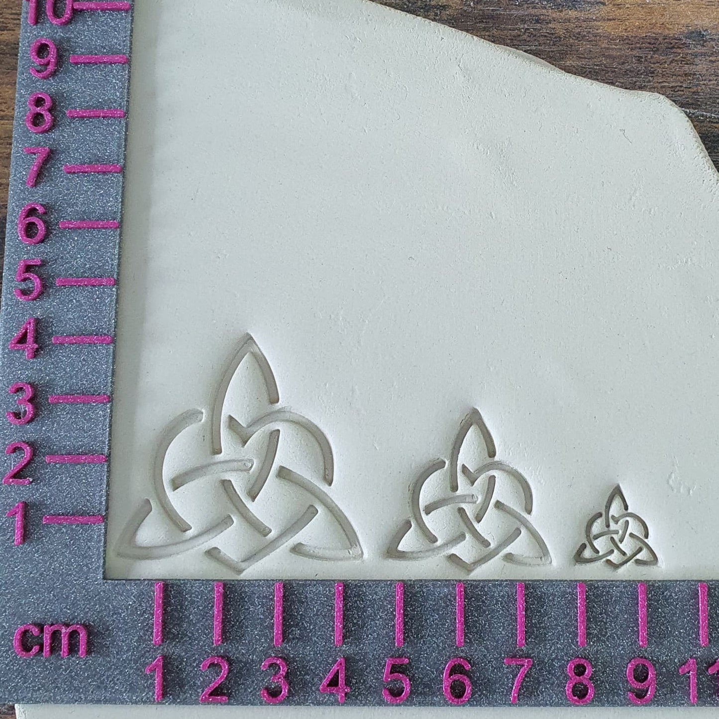 Stempelset 3er Herz-Dreifachknoten unterbrochen