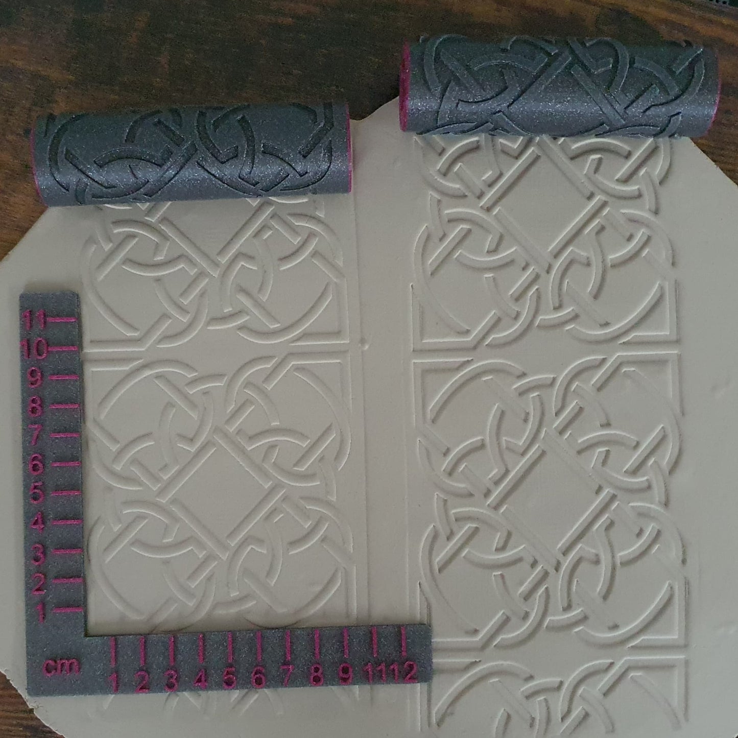 Rouleaux de gaufrage (Ensemble - Positif & Négatif) Motifs celtiques #11