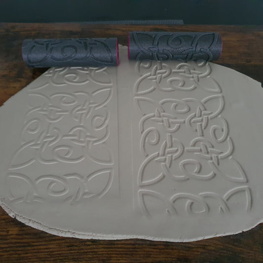 Rouleaux de gaufrage (Ensemble - Positif & Négatif) Motifs celtiques #14