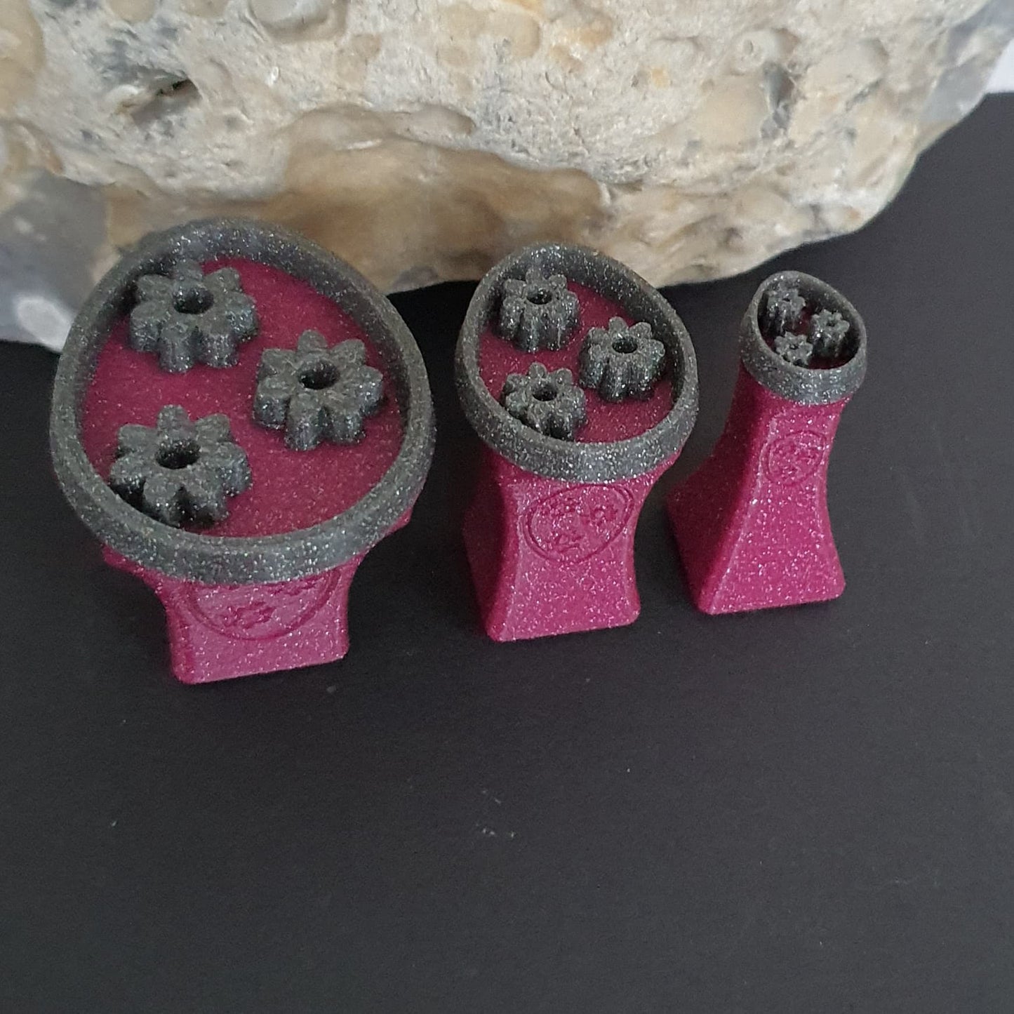 Stempelset Ei mit Blume 3er Set