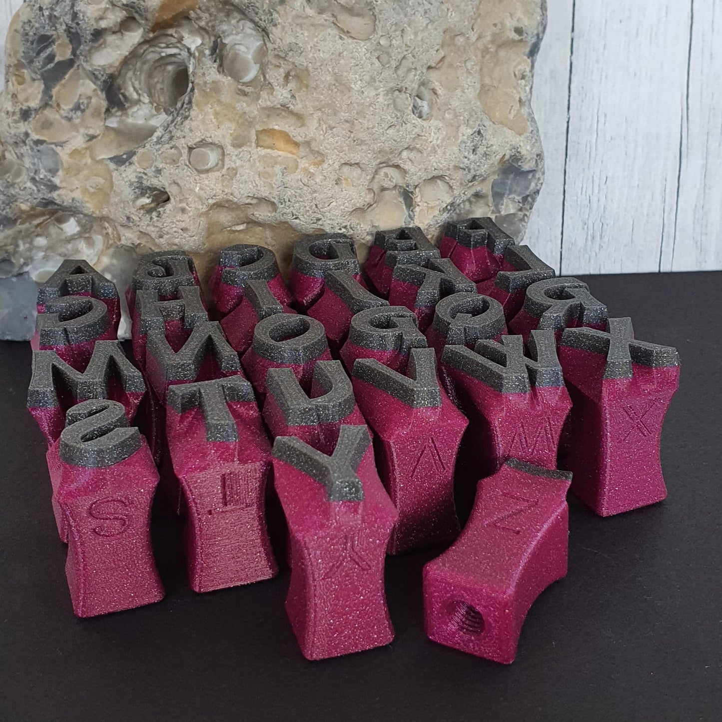 Tonstempel - Set Mittelalterliche Buchstaben