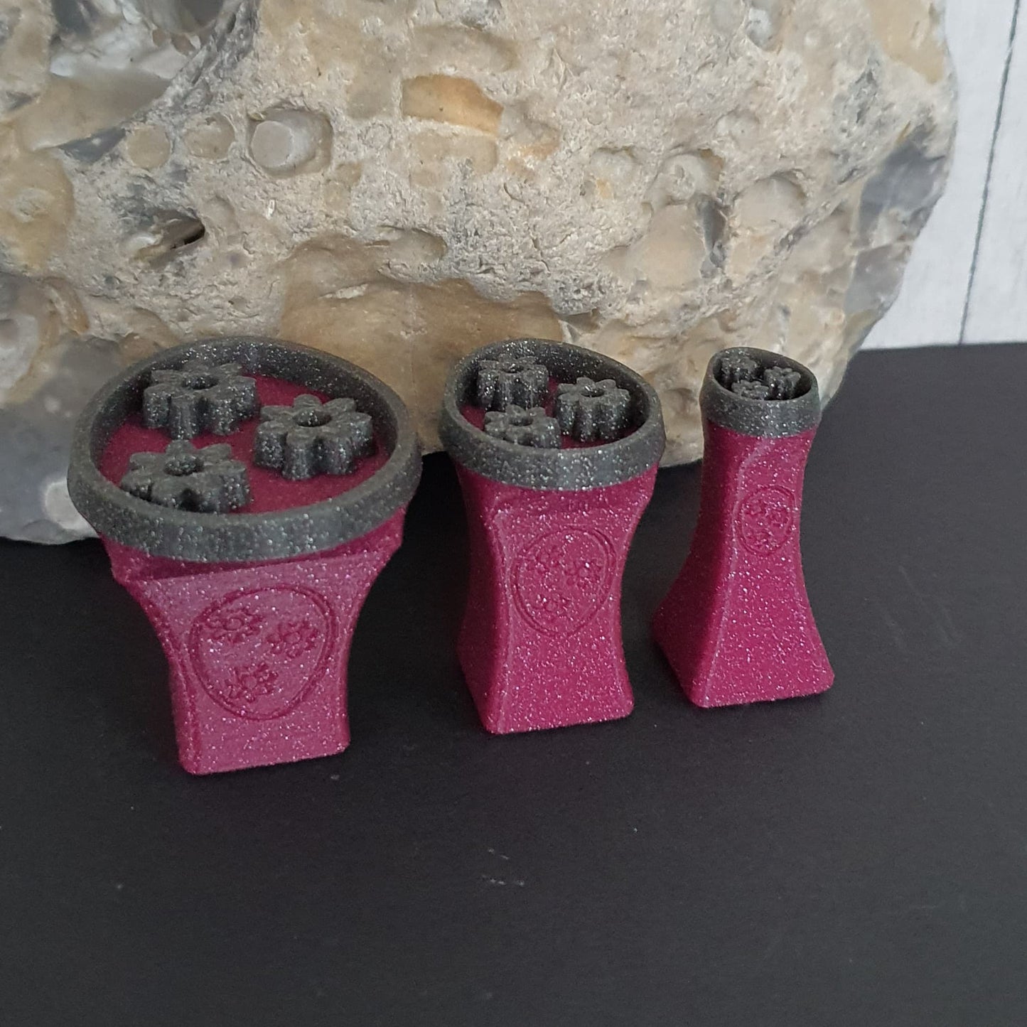 Stempelset Ei mit Blume 3er Set