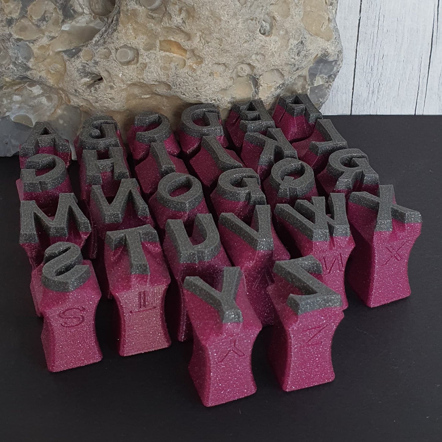 Tonstempel - Set Mittelalterliche Buchstaben