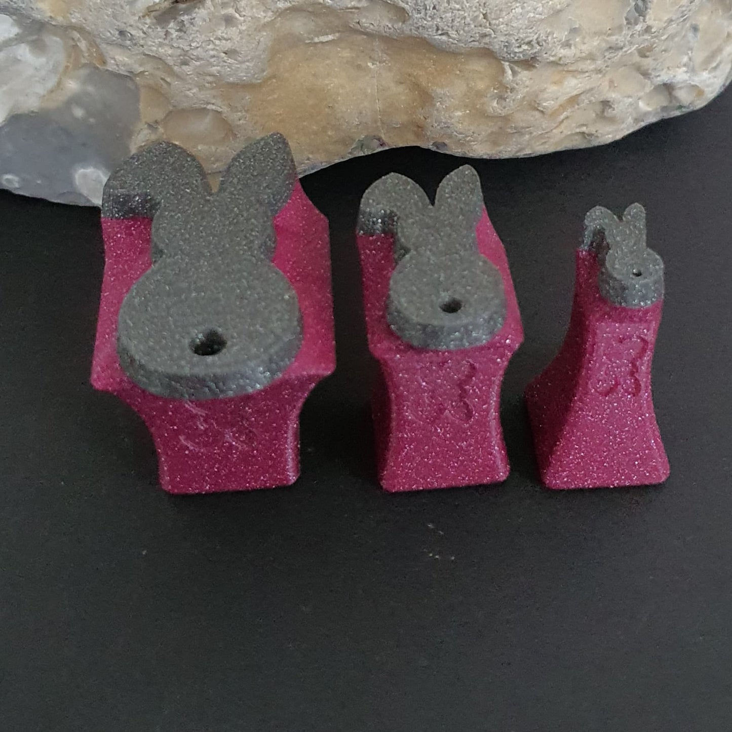 Stempelset Hase mit Knickohr von hinten 3er Set